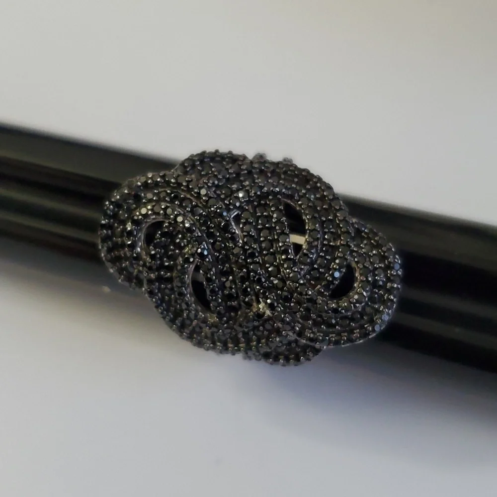 Sterling Silver 925 Spinel Art Deco Ring - Picture 2 of 9